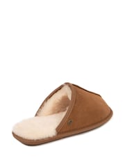 Just Sheepskin Brown Mens Donmar Slippers - Image 4 of 5