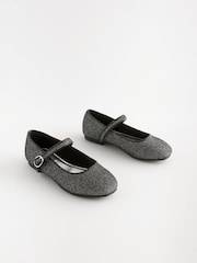 Silver Glitter Mary Jane Occasion Shoes - Image 1 of 3