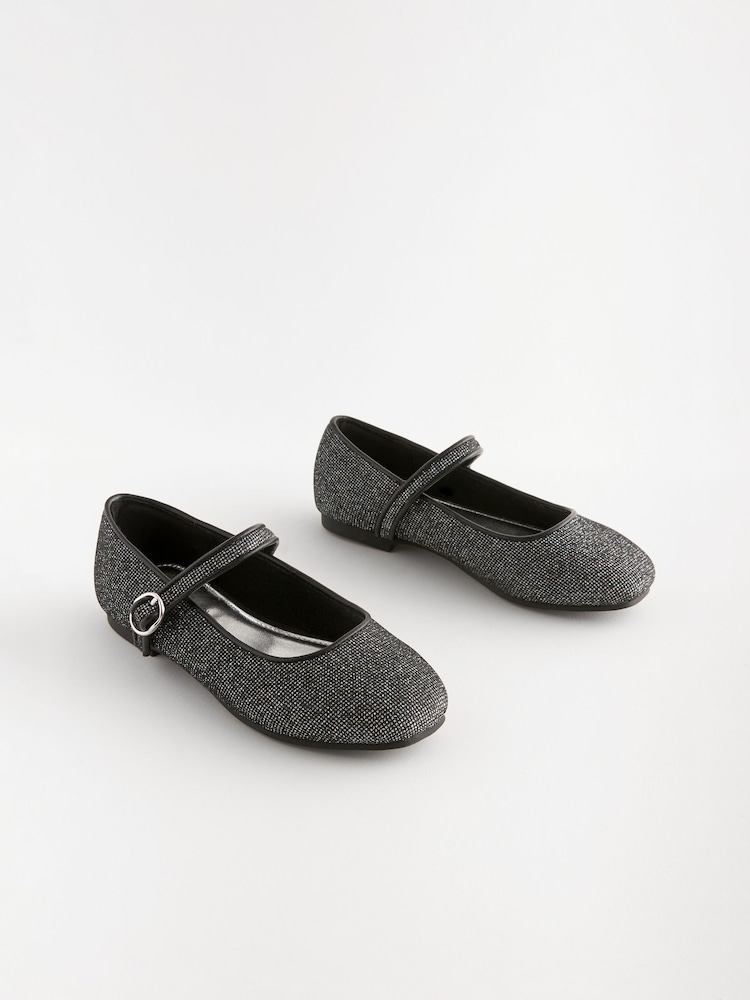 Silver Glitter Mary Jane Occasion Shoes - Image 1 of 3
