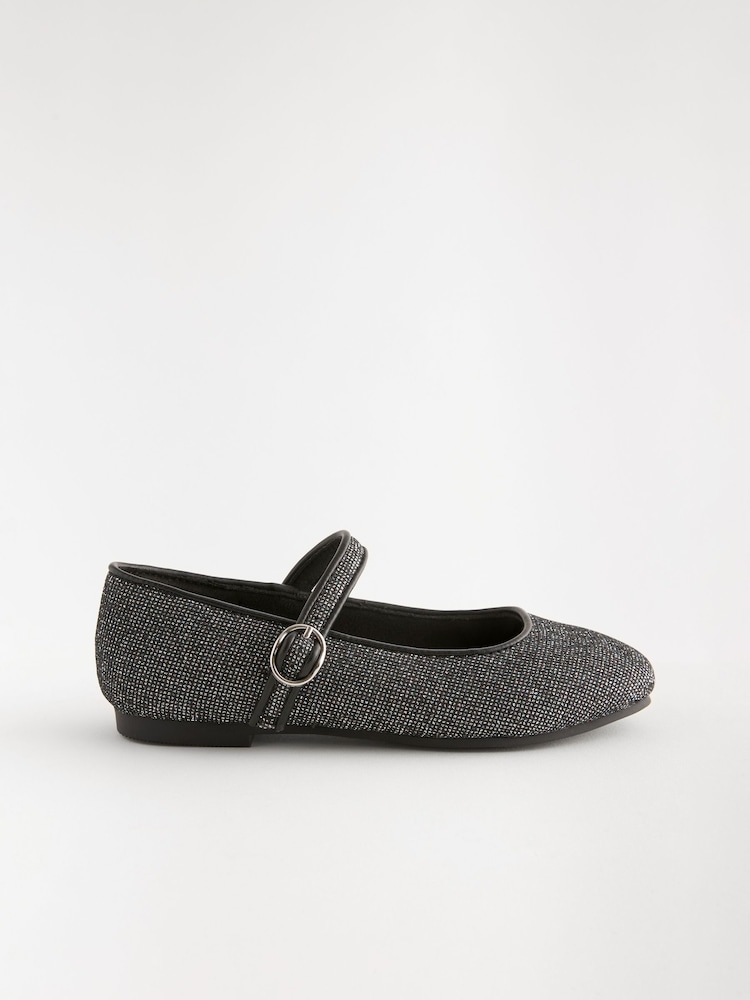 Silver Glitter Mary Jane Occasion Shoes - Image 2 of 3