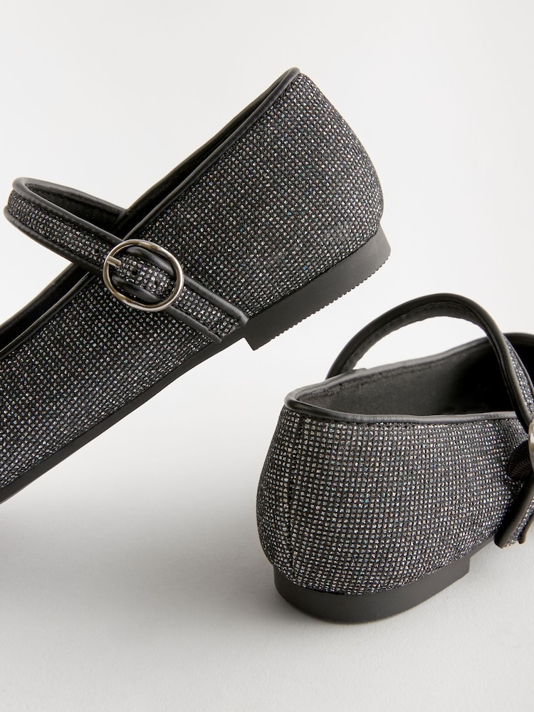 Silver Glitter Mary Jane Occasion Shoes - Image 3 of 3