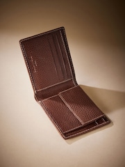 Tan Brown Signature Contrast Stitch Leather Wallet - Image 2 of 5