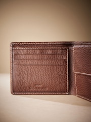 Tan Brown Signature Contrast Stitch Leather Wallet - Image 3 of 5