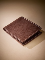Tan Brown Signature Contrast Stitch Leather Wallet - Image 5 of 5