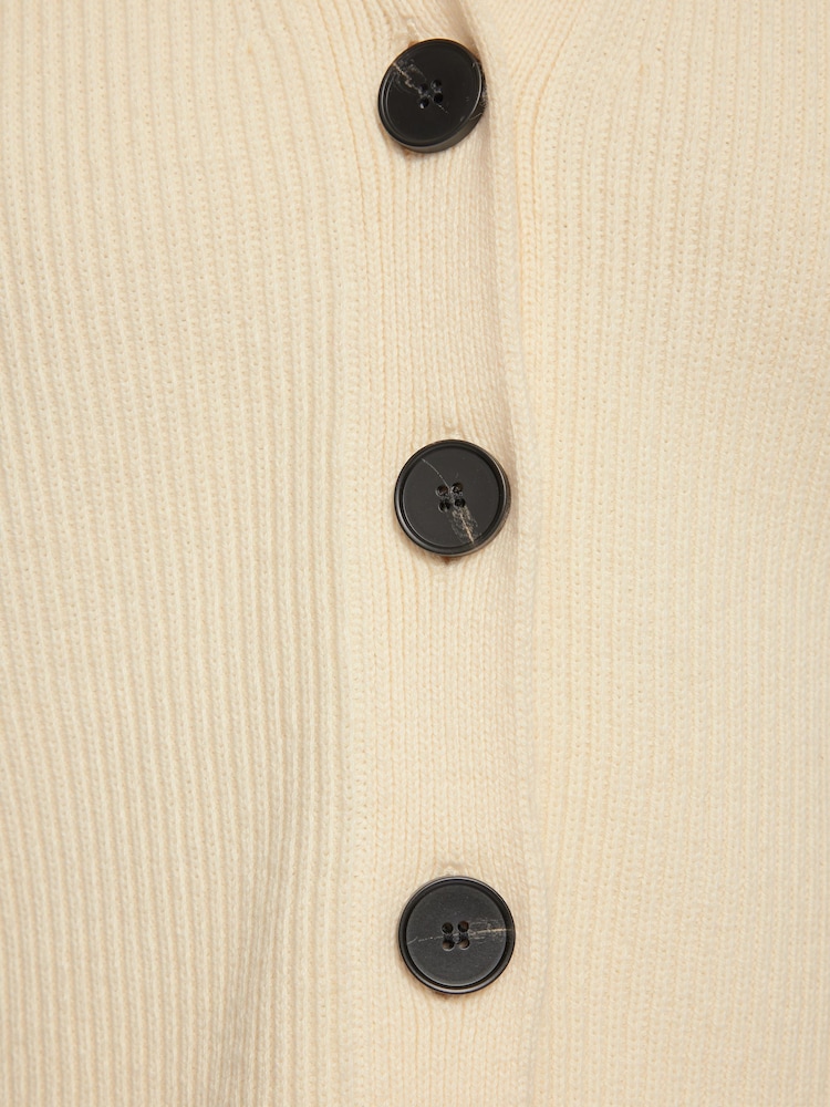 Jigsaw Cream Cotton Blend Waistcoat - Image 6 of 6