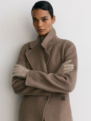 Neutral - Guantes de cachemira cepillada Millie de Reiss - Imagen 1 de 3