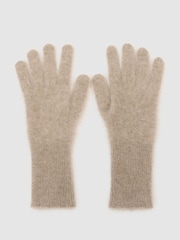 Neutral - Guantes de cachemira cepillada Millie de Reiss - Imagen 2 de 3