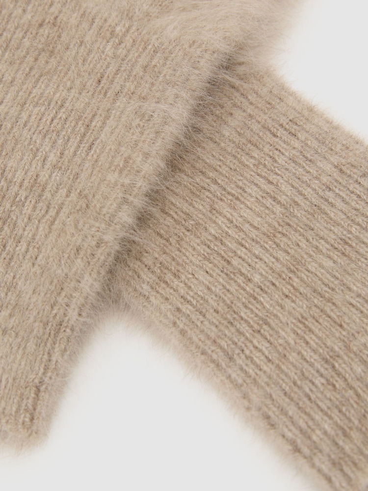 Neutral - Guantes de cachemira cepillada Millie de Reiss - Imagen 3 de 3