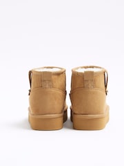River Island Brown Girls Faux Fur Lined Boots - Image 2 of 4