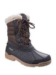 Cotswolds Corset Lined Lace-Up Snow Brown Boots - Image 2 of 4