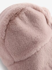 Pink Faux Fur Baby Trapper Hat (0mths-2yrs) - Image 4 of 4