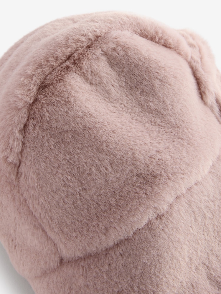 Pink Faux Fur Baby Trapper Hat (0mths-2yrs) - Image 4 of 4