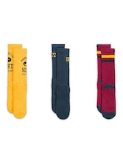 Nike Yellow/Green Everyday Cushioned Crew Socks 3 Pack - Image 2 of 4