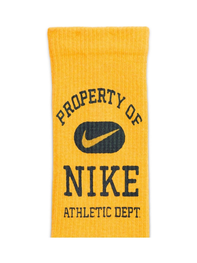 Nike Yellow/Green Everyday Cushioned Crew Socks 3 Pack - Image 4 of 4