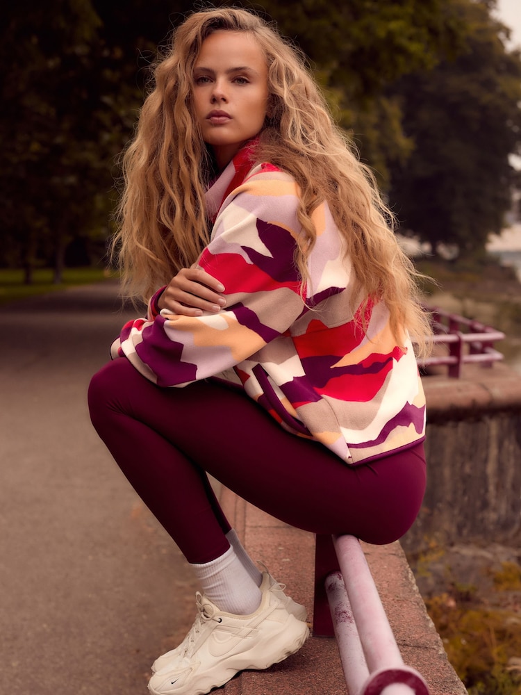 Burgundy Red Active Supersoft Sports Fleece Jacket - Image 2 of 10