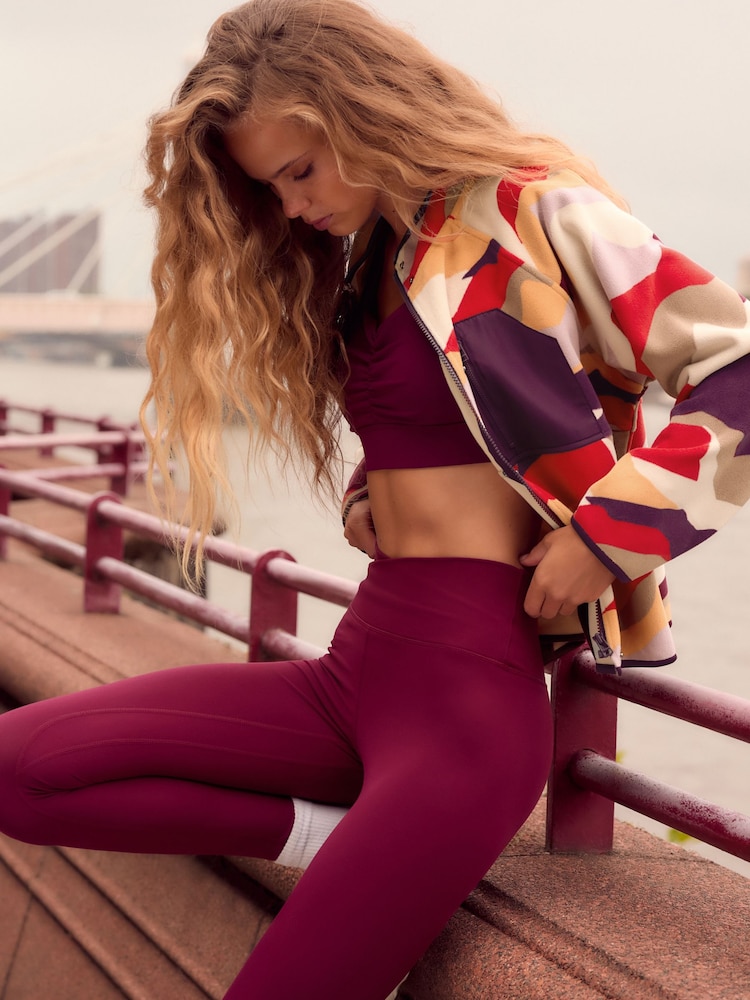 Rouge bordeaux - Veste en polaire de sport Active Supersoft - Image 3 of 10