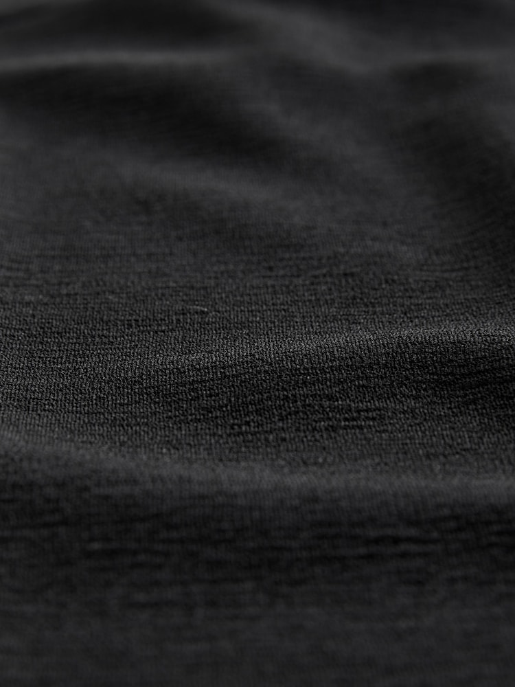 Black Long Sleeve Zip Front Mini Dress - Image 7 of 8