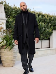 Black Signature Soft Touch Wool Rich Epsom Coat - Image 1 of 11