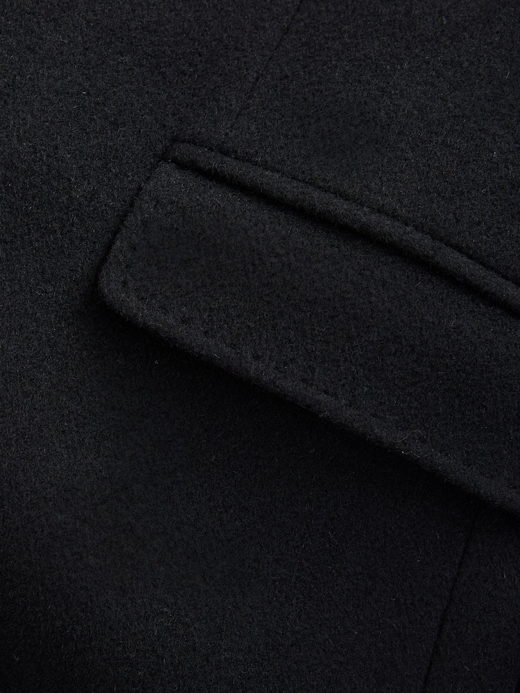 Black Signature Soft Touch Wool Rich Epsom Coat - Image 11 of 11
