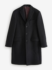 Black Signature Soft Touch Wool Rich Epsom Coat - Image 7 of 11