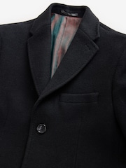 Black Signature Soft Touch Wool Rich Epsom Coat - Image 9 of 11