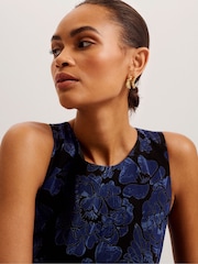 Ted Baker Blue Occhito Cut-Out Midi Dress - Image 2 of 7