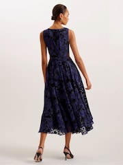 Ted Baker Blue Occhito Cut-Out Midi Dress - Image 3 of 7