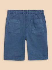 White Stuff Blue Hayley Organic Chino Shorts - Image 6 of 7