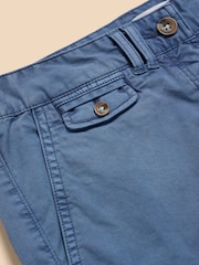 White Stuff Blue Hayley Organic Chino Shorts - Image 7 of 7