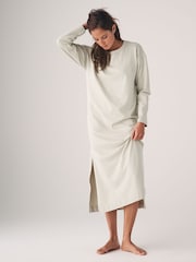 The Set Black/Stone/Slate Grey 3 Pack Heavyweight Longline 100% Cotton T-Shirt Dresses - Image 3 of 7