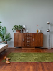 Orla Kiely Green Solid Stem Rug - Image 1 of 4