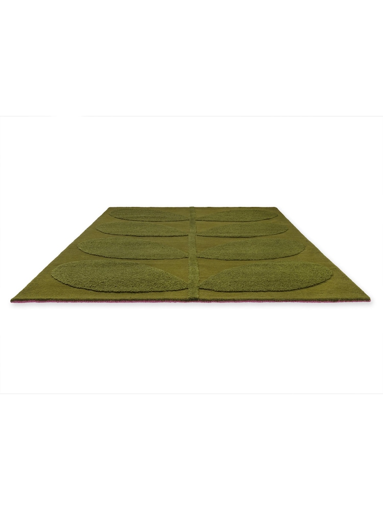 Orla Kiely Green Solid Stem Rug - Image 4 of 4