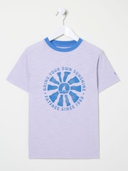 FatFace Purple Sunshine Graphic T-Shirt - Image 5 of 5