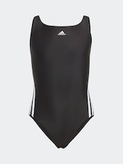 Schwarz/Weiß - adidas Badeanzug mit 3-Streifen-Design - Bild 1 von 5
