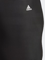 Schwarz/Weiß - adidas Badeanzug mit 3-Streifen-Design - Bild 3 von 5