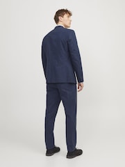 JACK & JONES Blue Linen Blend Blazer - Image 2 of 6