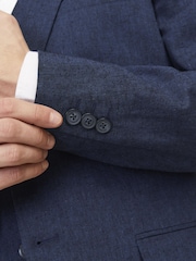 JACK & JONES Blue Linen Blend Blazer - Image 4 of 6