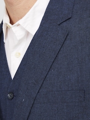 JACK & JONES Blue Linen Blend Blazer - Image 5 of 6