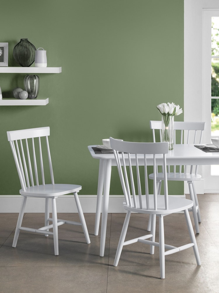 Julian Bowen White Torino Chairs Set Of 4 - Image 1 of 4