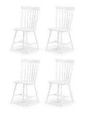 Julian Bowen White Torino Chairs Set Of 4 - Image 2 of 4
