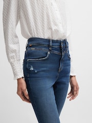 BOSS Dark Blue Slim Fit Supreme Movement Stretch Denim Jeans - Image 3 of 5