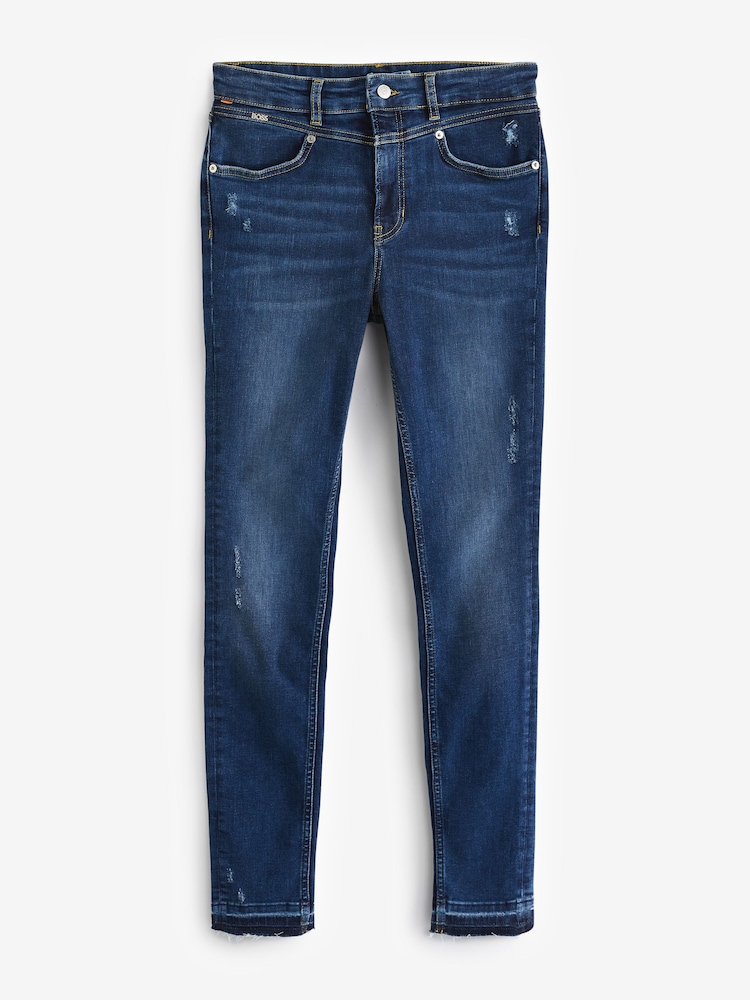 BOSS Dark Blue Slim Fit Supreme Movement Stretch Denim Jeans - Image 5 of 5