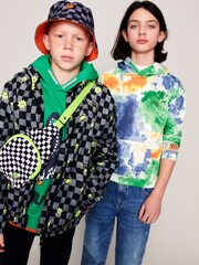 Monsoon Black/Grey Checkerboard Monster Windbreaker Jacket - Image 1 of 5