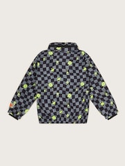 Monsoon Black/Grey Checkerboard Monster Windbreaker Jacket - Image 3 of 5