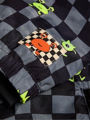 Monsoon Black/Grey Checkerboard Monster Windbreaker Jacket - Image 5 of 5