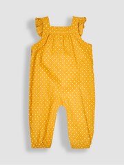 JoJo Maman Bébé Mustard Yellow Guinea Pig Appliqué Cord Dungarees & Top Set - Image 3 of 6