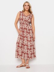Long Tall Sally Rust Orange Aztec Style Print V-Neck Midaxi Dress - Image 2 of 6