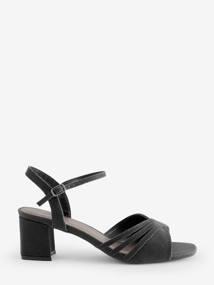 Simply Be Black Halter Back Sandals - Image 5 of 5