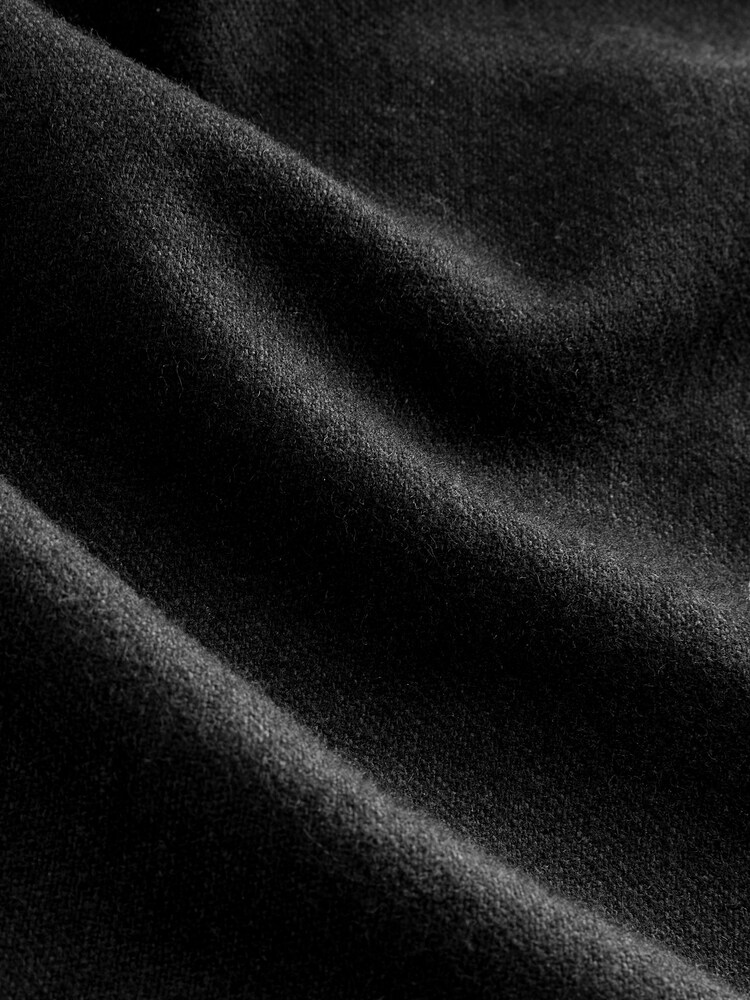 Black Single Pocket Shacket With Wool - Image 6 of 6