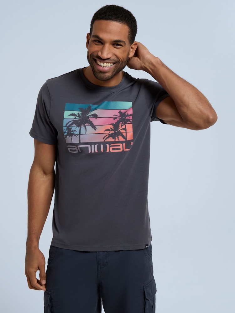 Animal Grey Mens Classico Wave T-Shirt - Image 1 of 9